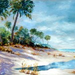 Betty Jean Jacobson, Hunting Island Beach, Acrylic
