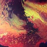 Joan Palombi, Lava Flow, acrylic