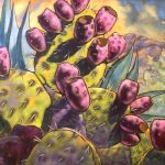 Jane Williams, Prickly Plums, oil on canvas