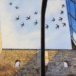 Carol Connolly Pletz, Spanish Swallows, acrylic