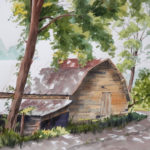 Ellie Miller, N.C. Abandoned Barn, watercolor