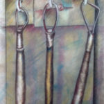 Mary Mossing Krueger, In the Studio, colored pencil on mylar