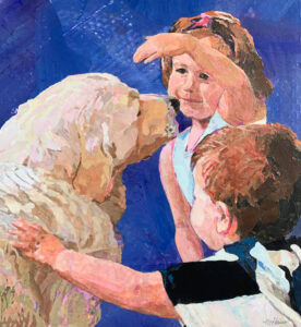 Brenda Hofbauer, Meeting Lola, collage of painted papers