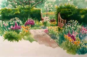 Janet Vezner, Toledo Botanical Gardens, watercolor