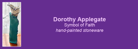 Dorothy Applegate, Symbol of Faith, hand-painted stoneware