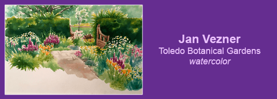 Jan Vezner, Toledo Botanical Gardens, watercolor