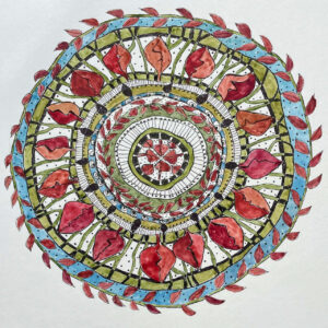 Linda Sattler, Nature's Mandala, watercolor