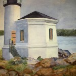 Vava Campbell, Oregon Lighthouse, Watercolor