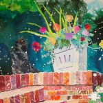 Claire Wilson, Improbable Flowerbox, watercolor collage