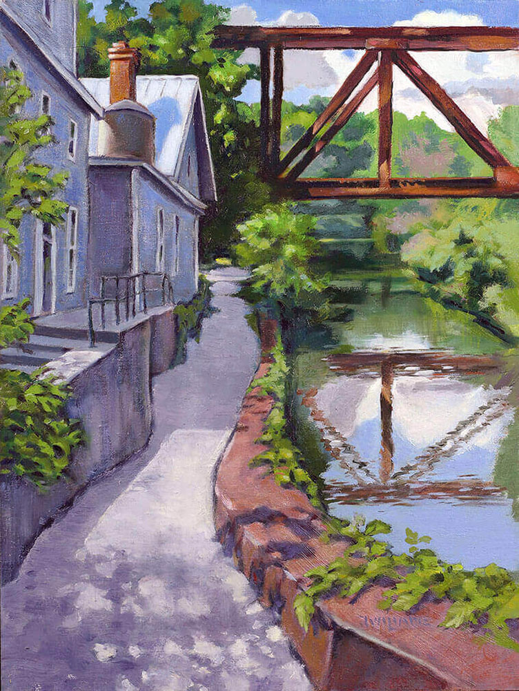 3rd place, Jane Williams, The Mill, oil on canvas board